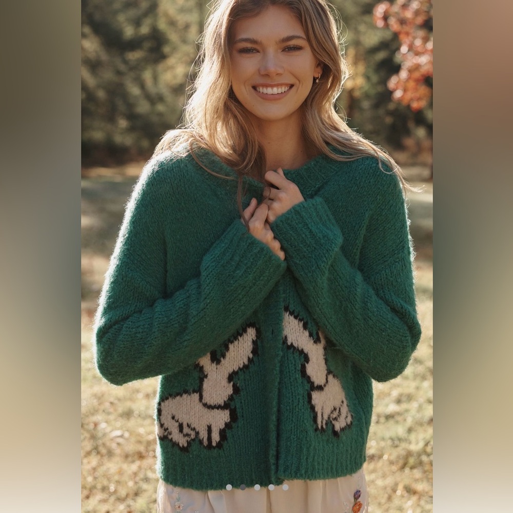 Maeve Bunny Slope Cardigan Sweater